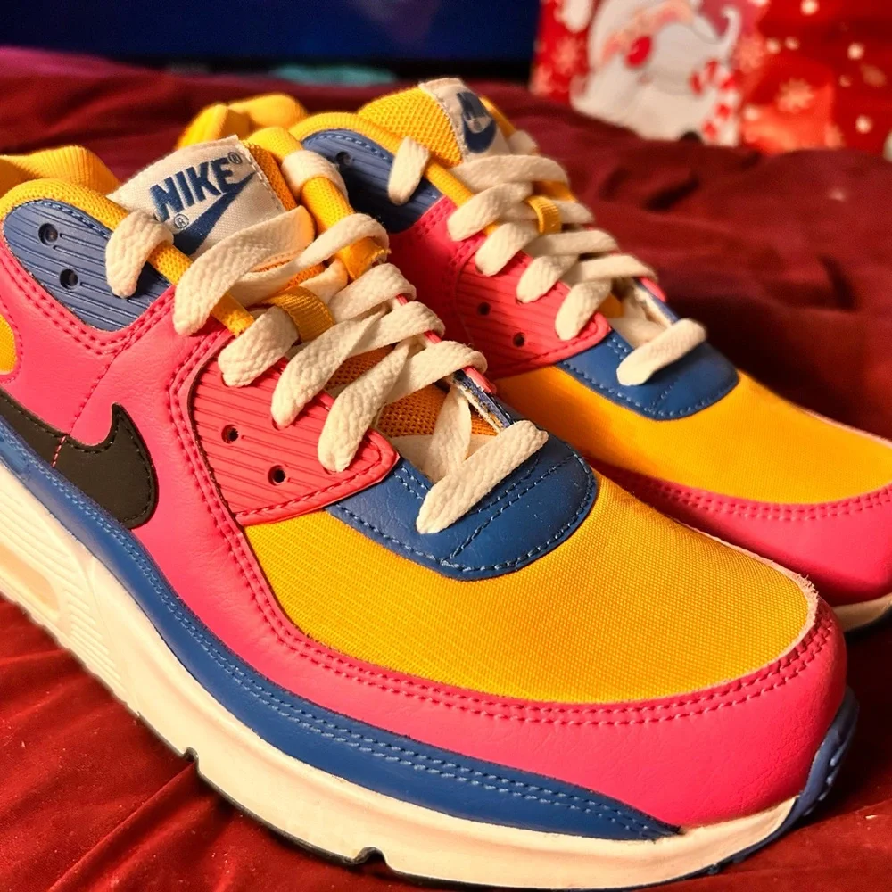 Nike Kids Air Max Sneakers - Pink, Blue, Yellow - Picture 2 of 8